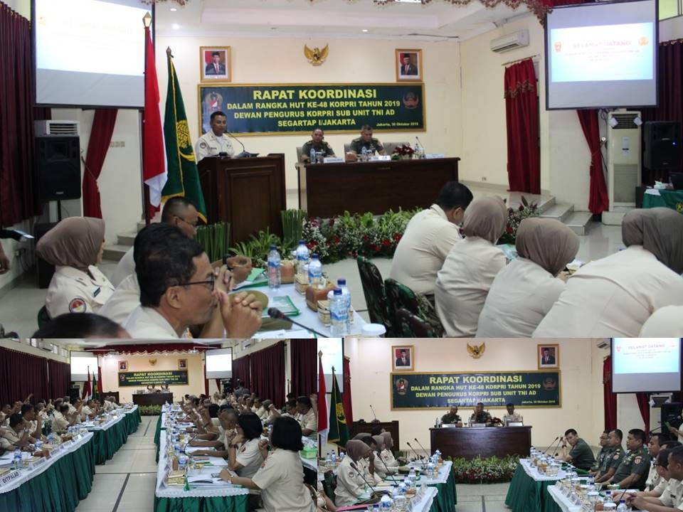 Korpri Sub Unit TNI AD Gelar Rapat Koordinasi