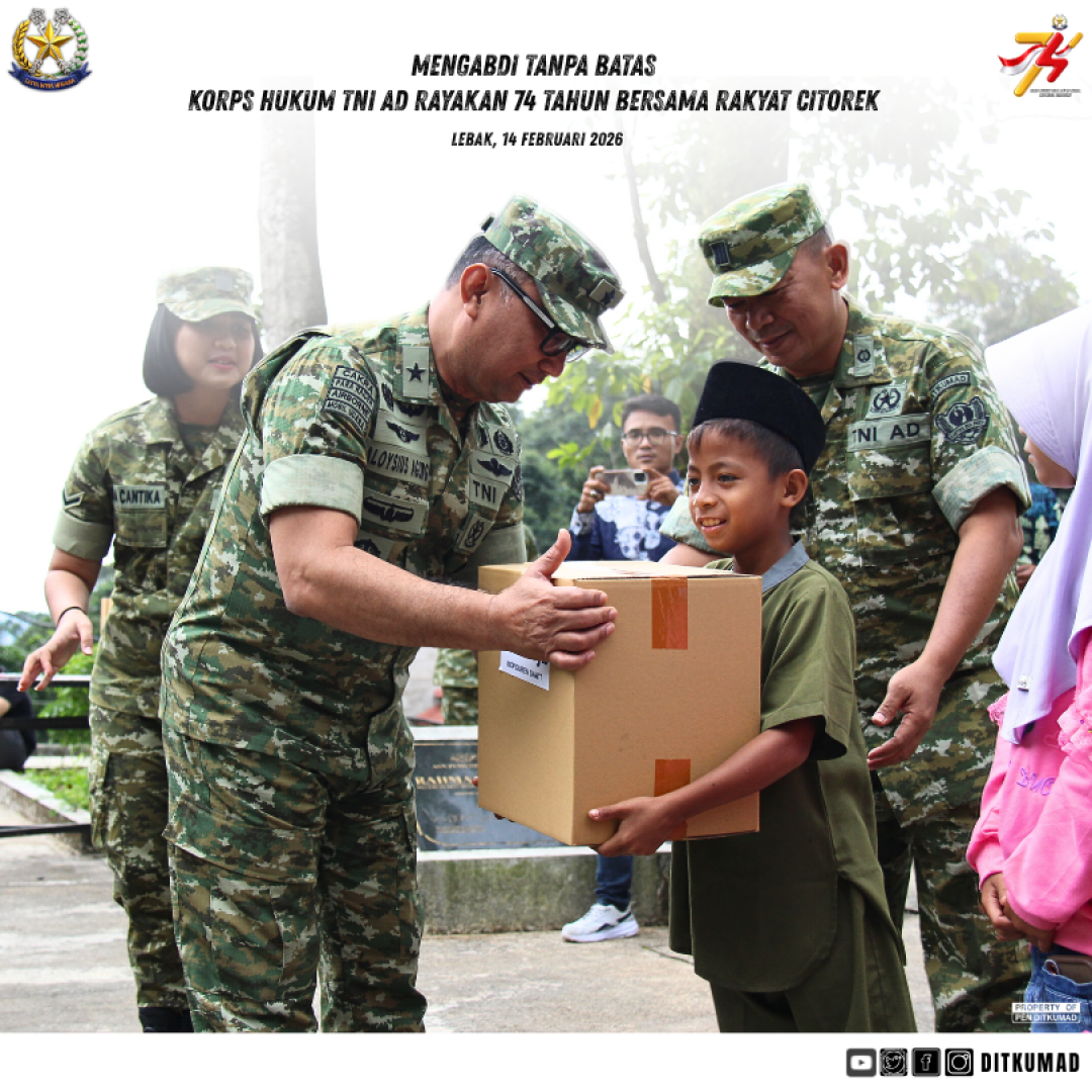 Mengabdi Tanpa Batas, Korps Hukum TNI AD Rayakan 74 Tahun Bersama Rakyat Citorek