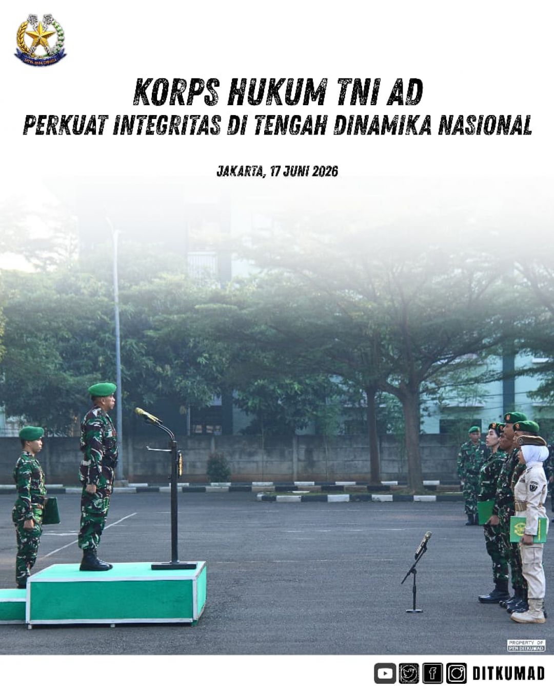 Korps Hukum TNI AD Perkuat Integritas di Tengah Dinamika Nasional