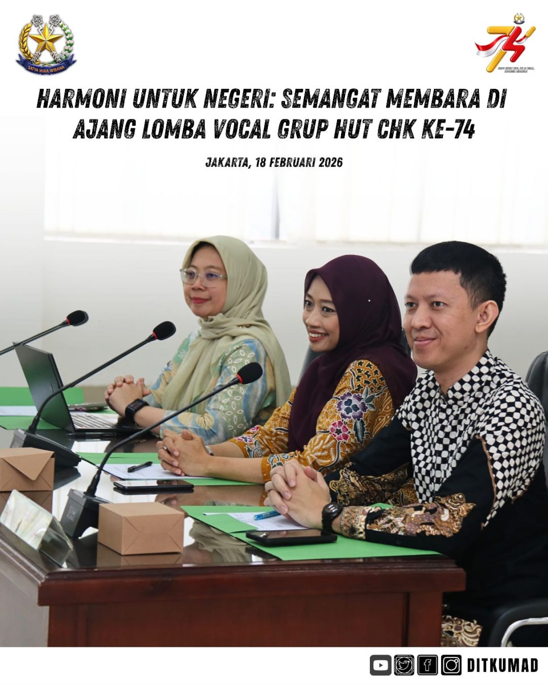 Harmoni untuk Negeri: Semangat Membara di Ajang Lomba Vocal Grup HUT CHK ke-74